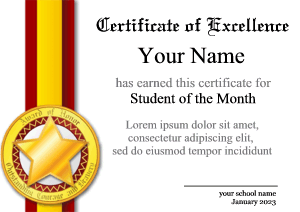 certificate template