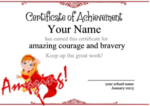 certificate template superhero