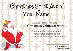 Santa Clause certificate