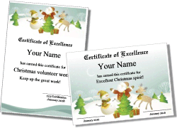 Vintage Christmas certificate template