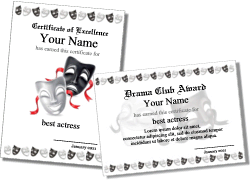 school musical award template