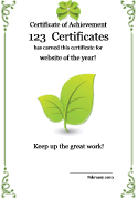 green thumb award certificate