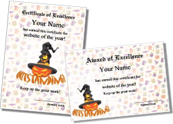 Halloween award template