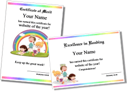 cute reading award template