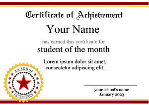 certificate template