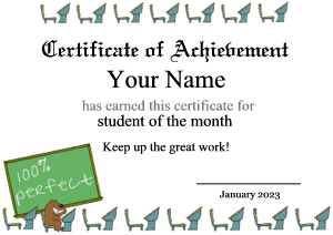 attendance certificate template