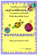 astronomy award template