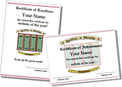 school theme certificate template