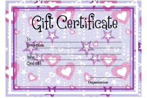 Valentine's Day gift certificate