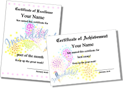 colorful award template